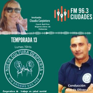 Claudia Carpintero – Coord. Red Provincial por Mujeres Libres de Violencia- En FM 96.3 Ciudades
